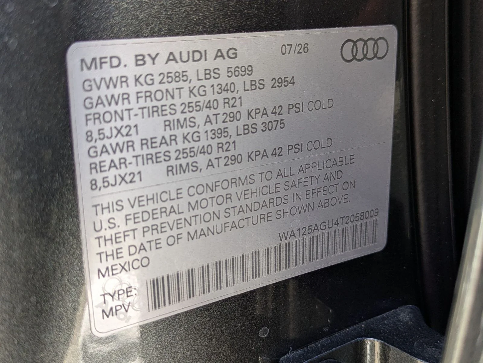 New 2026 Gray Audi Premium Plus image 17