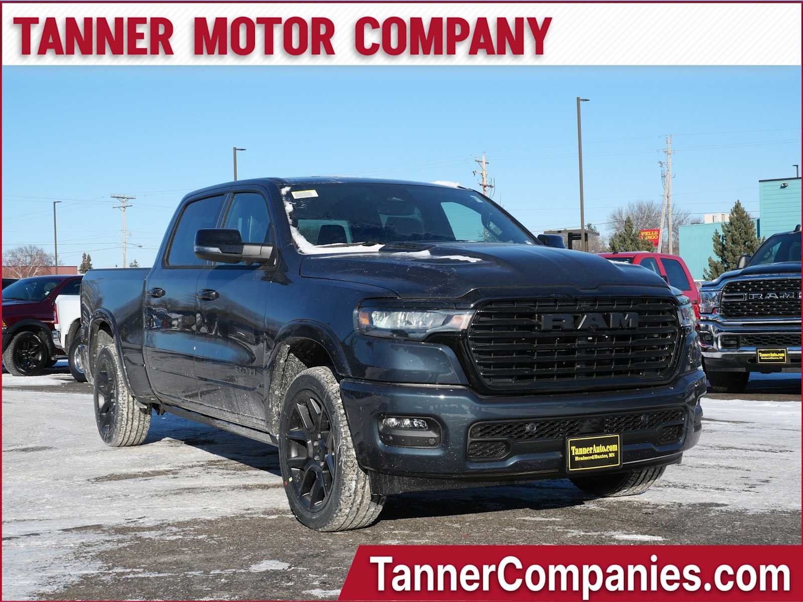 Forged Blue Metallic Exterior Paint 2026 RAM 1500 Laramie Crew Cab 4WD Pickup Truck Four-Wheel Drive