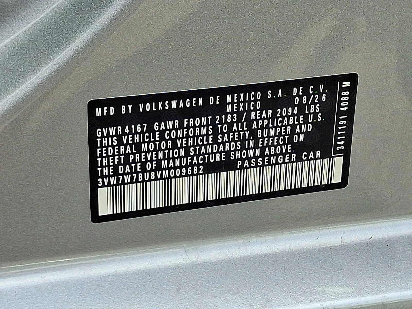 New 2027 K2K2/PYRSILVMET Volkswagen SE image 19
