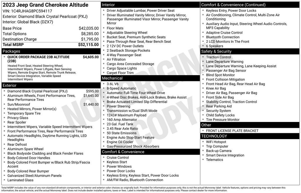 Used 2023 Black Jeep Altitude X image 35