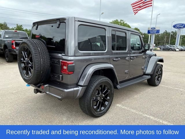 Used 2021 Gray Jeep Unlimited Sahara 4xe image 3