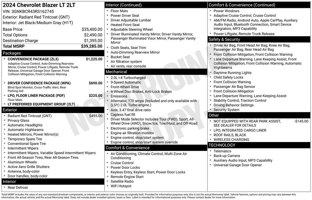Used 2024 Radiant Red Tintcoat Chevrolet LT image 5