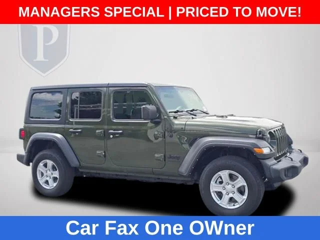 Used 2022 Green Jeep Unlimited Sport S image 2