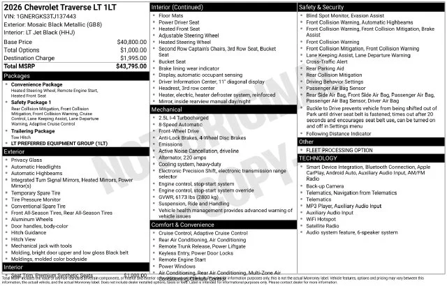 Used 2026 Black Chevrolet LT image 36