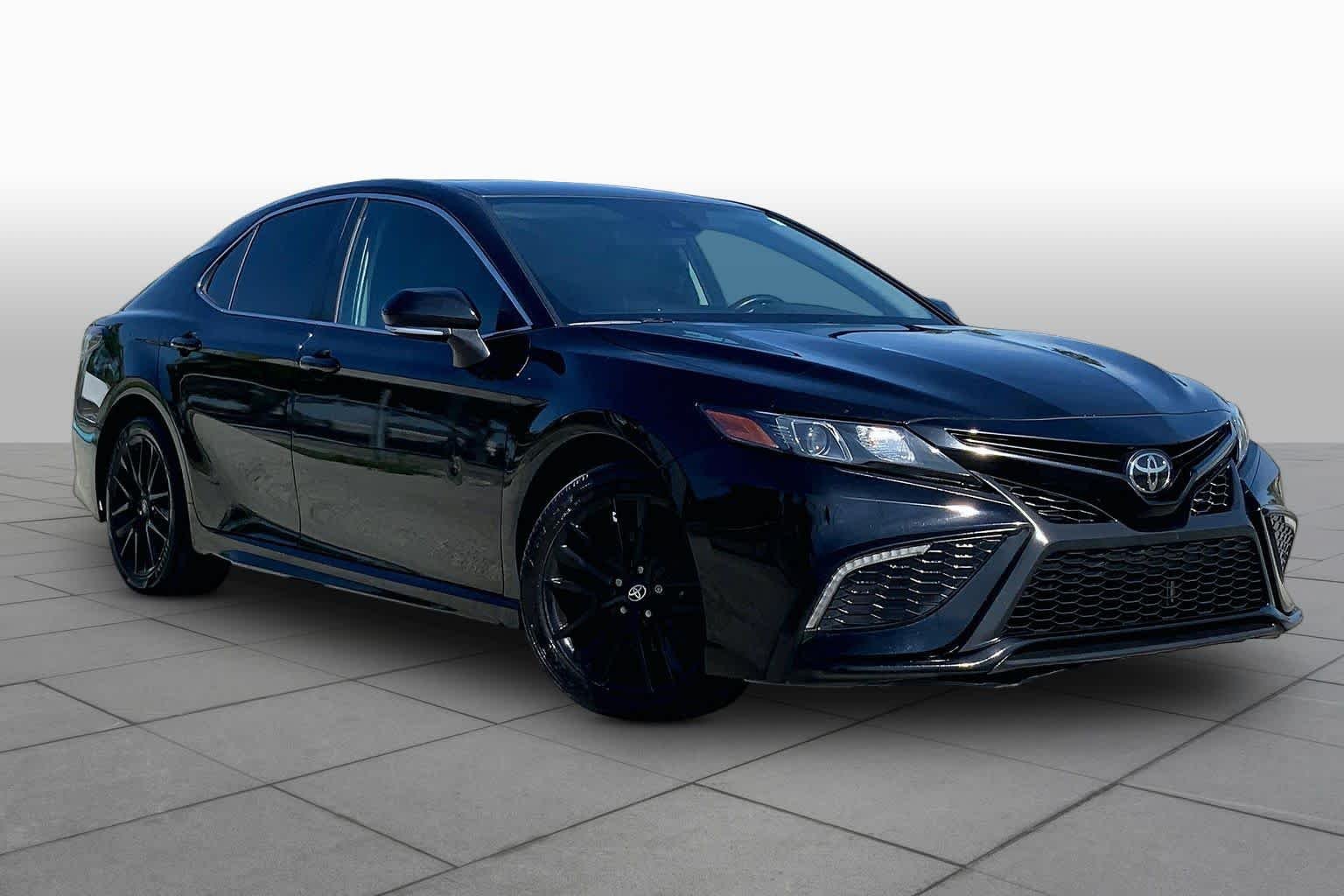 Used 2023 Midnight Black Metallic Toyota SE Nightshade image 3