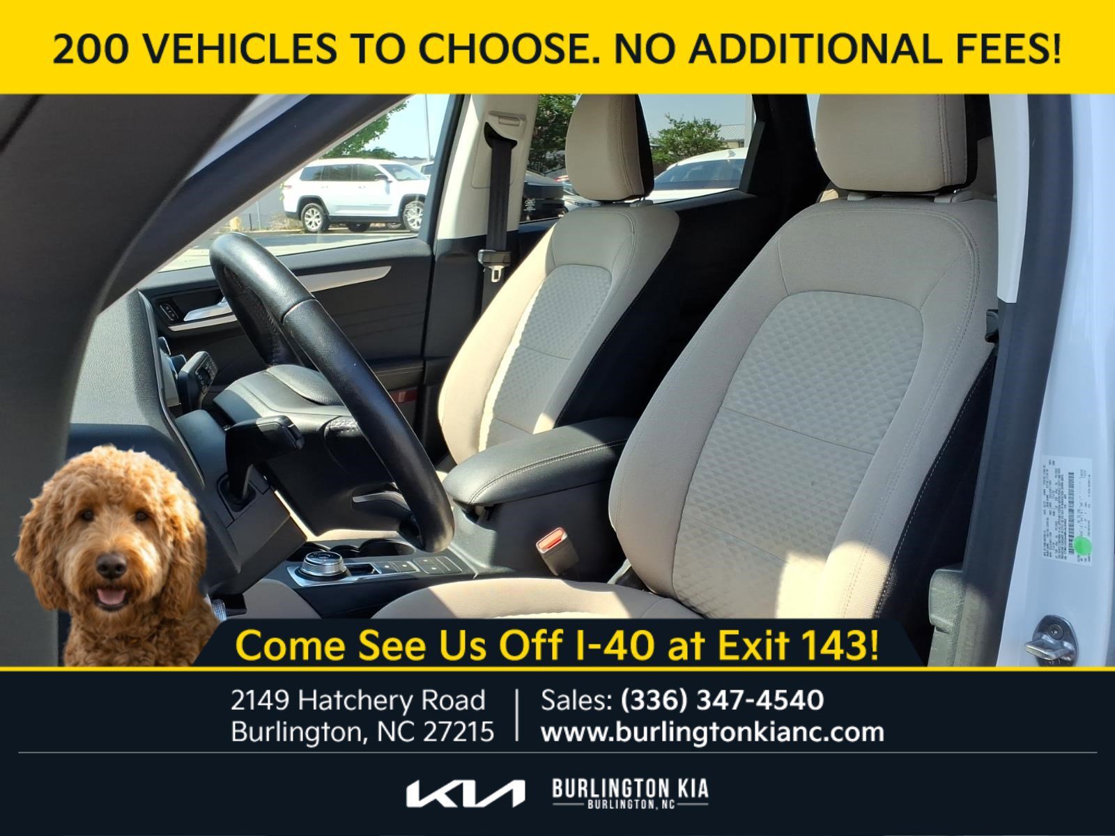 Used 2021 Ford Escape SE with VIN 1FMCU0G64MUA26462 for sale in Burlington, NC