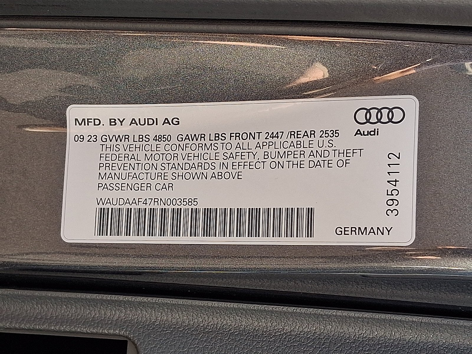Used 2024 Daytona Gray Pearl Effect   6Y6y Audi S line Premium image 26