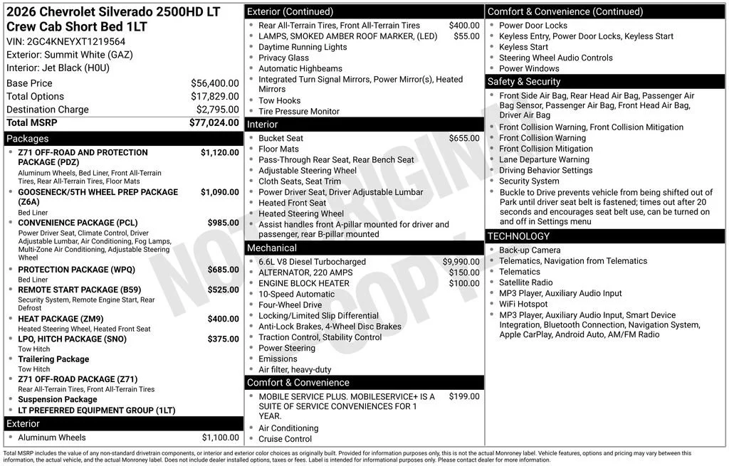 New 2026 Summit White Chevrolet LT image 19