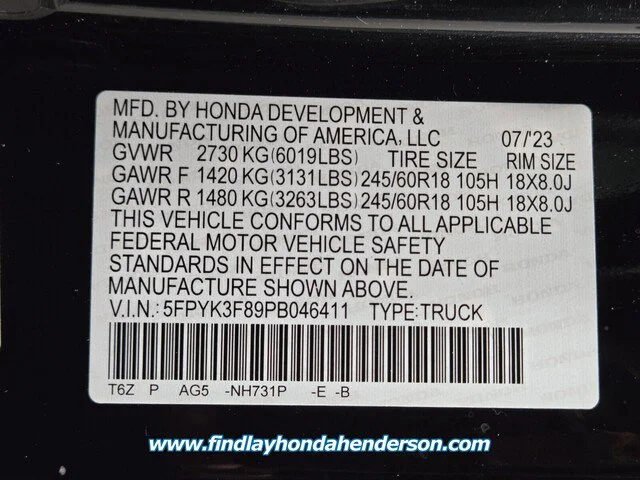 Certified Used 2023 Crystal Black Pearl Honda Black Edition image 48