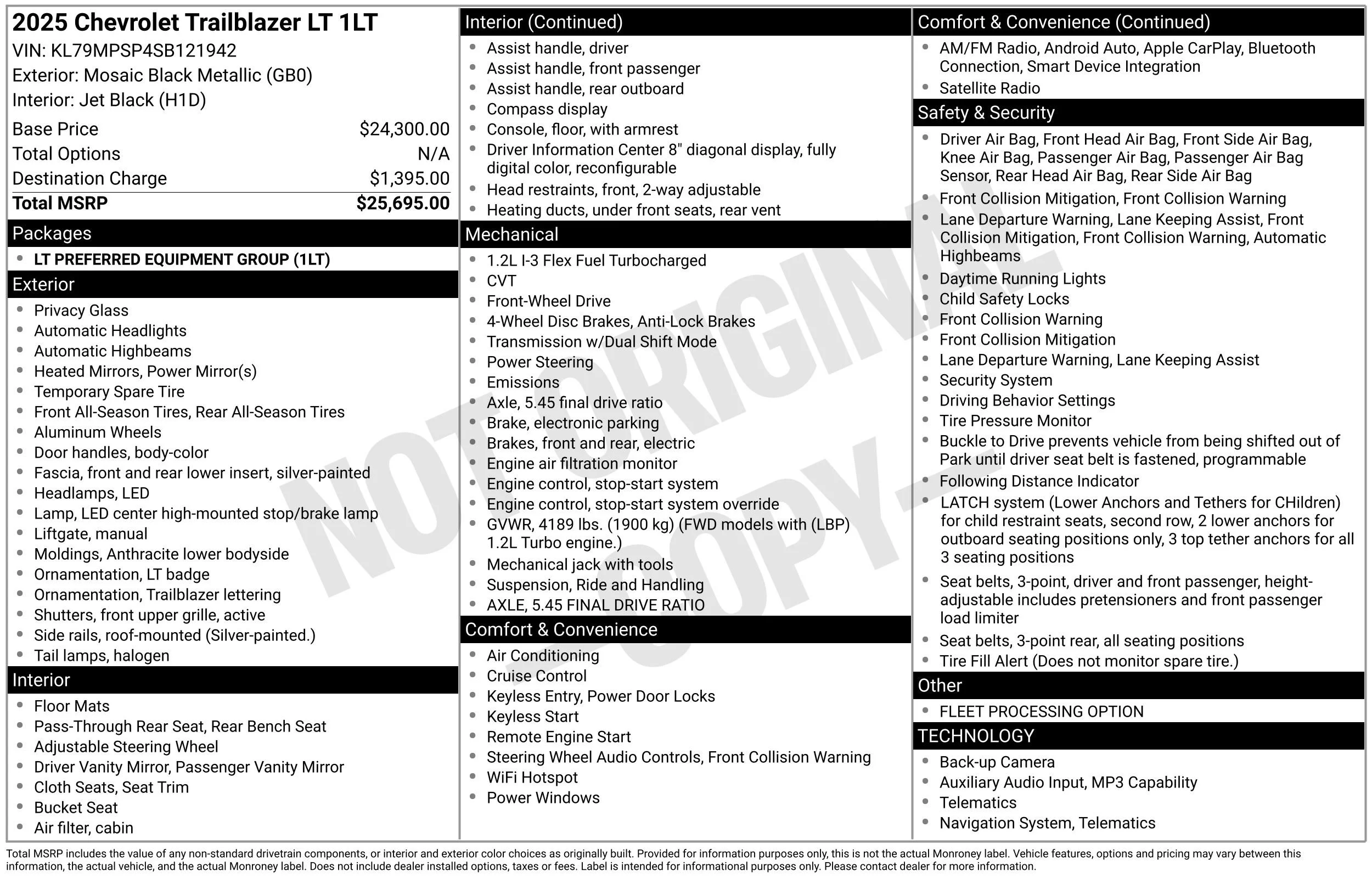 Used 2025 Mosaic Black Metallic Chevrolet LT image 39