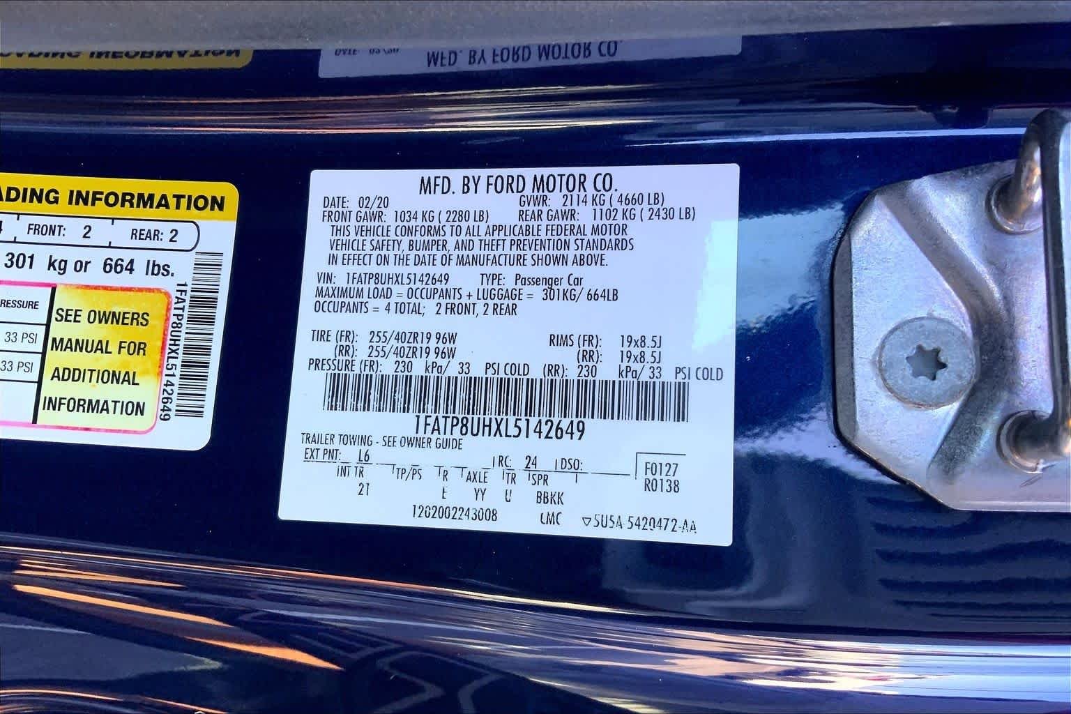 Used 2020 Kona Blue Metallic Ford EcoBoost image 30