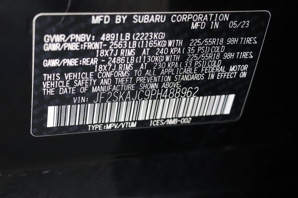 Used 2023 Crystal Black Silica Subaru Sport image 29
