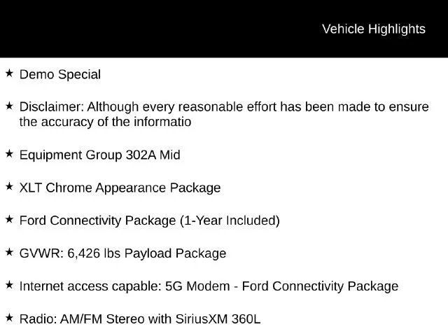 New 2026 Agate Black Metallic Ford XLT image 3