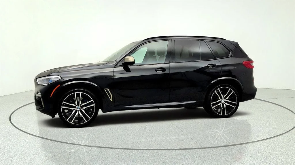 Used 2020 Black Sapphire Metallic BMW M50i Sports Activity Vehicle w/ Executive Pkg & Merino Leather image 8