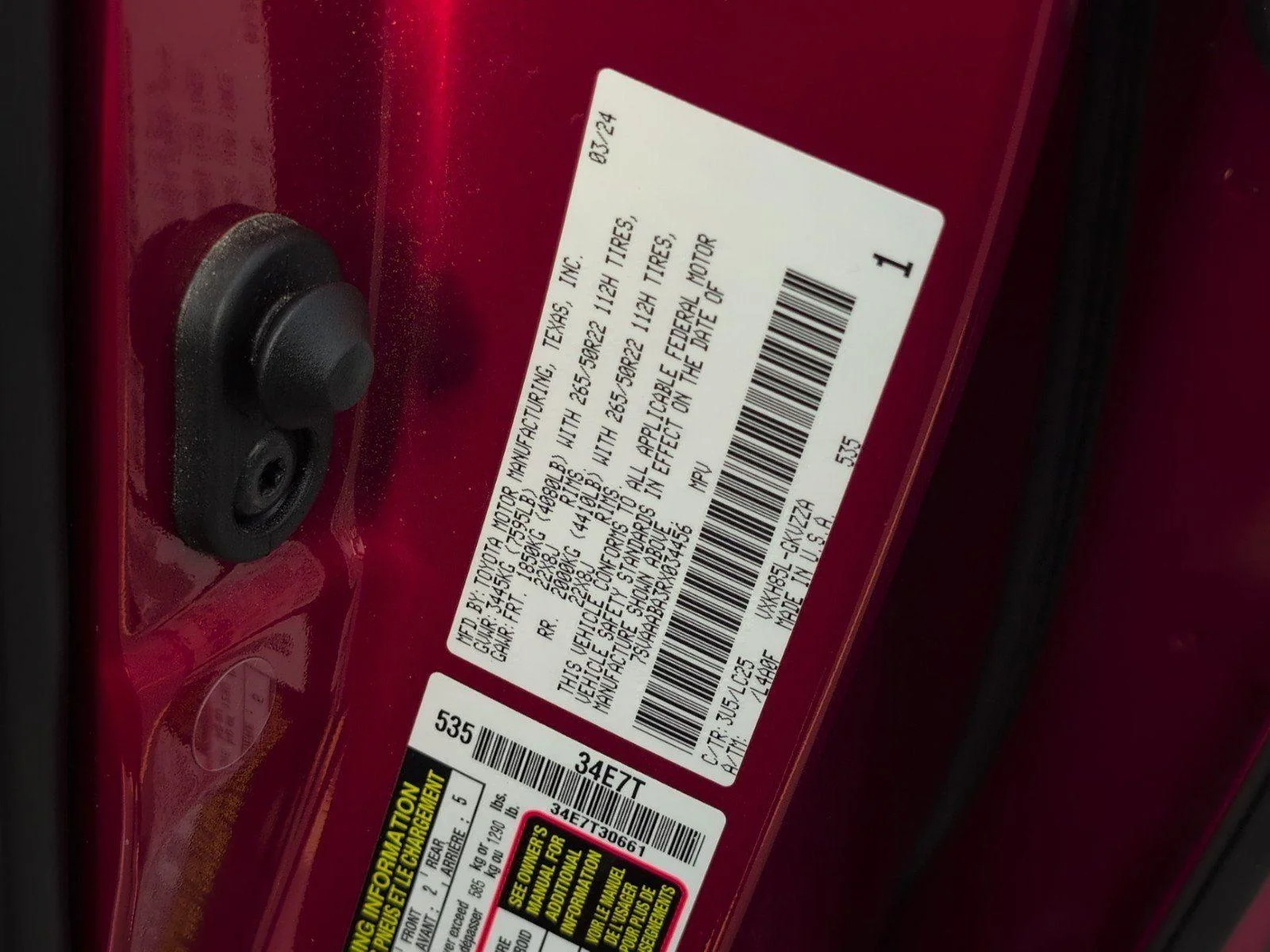 Used 2024 Supersonic Red Toyota Capstone image 11