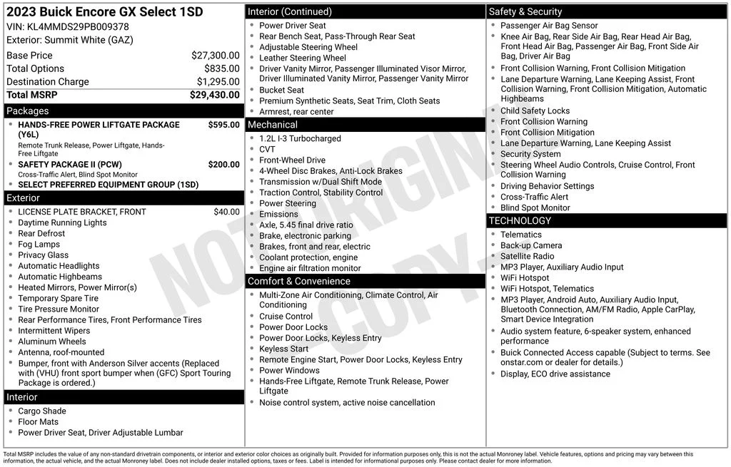 Used 2023 White Buick Select image 41