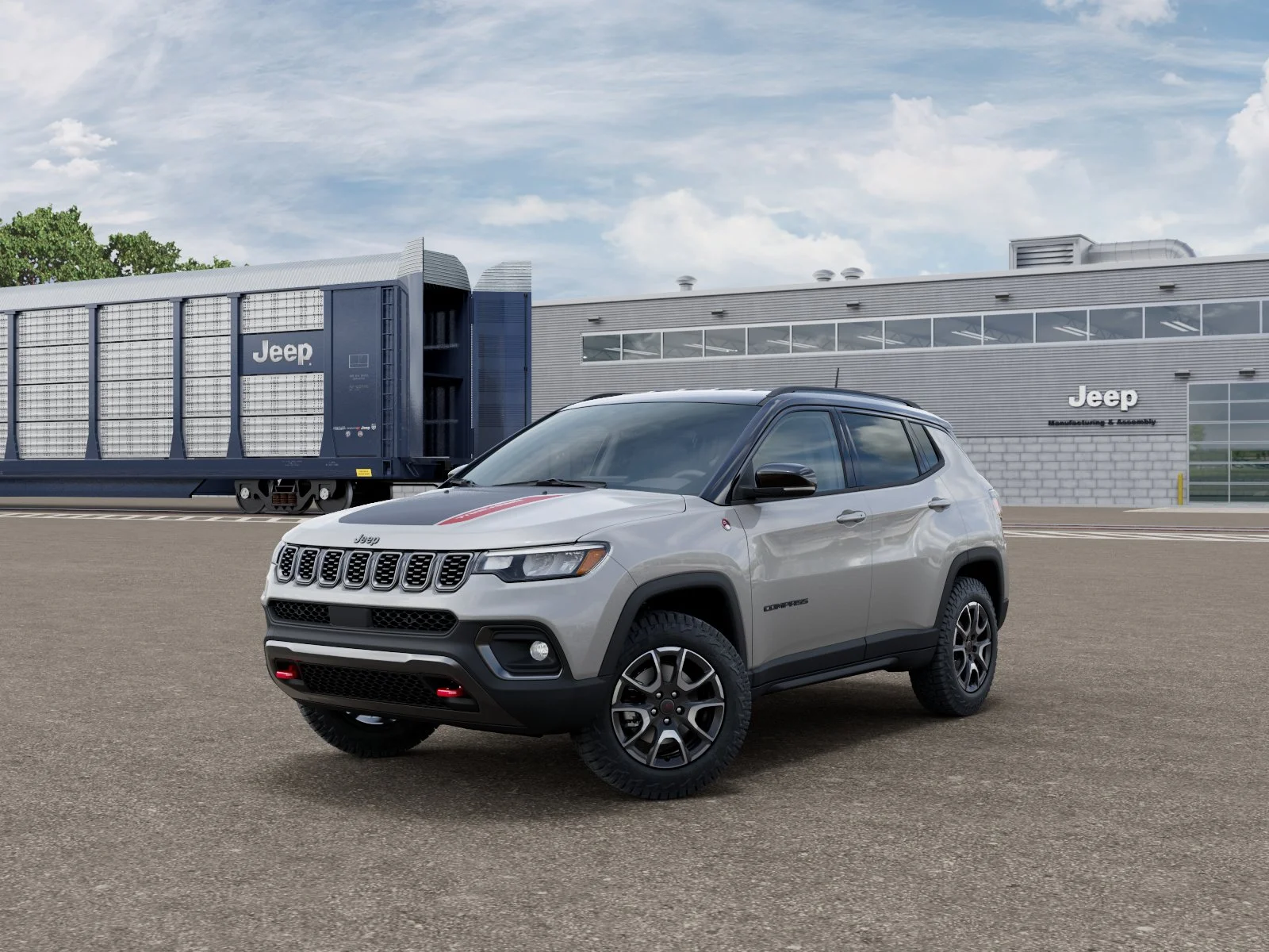 New 2026 Silver Zynith Metallic Clear-Coat Exterior Paint Jeep Trailhawk image 29