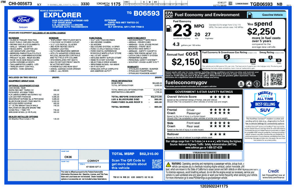 Used 2026 Red Ford Platinum image 24