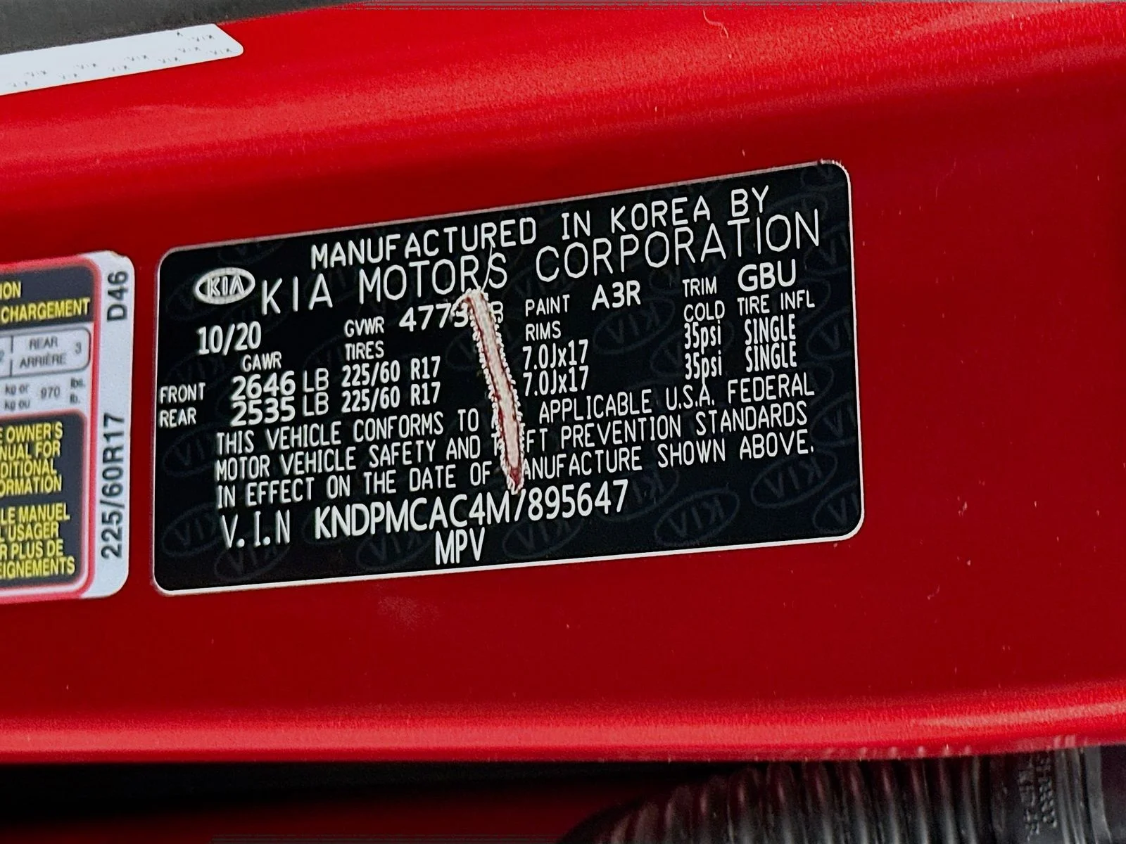 Used 2021 Hyper Red Kia LX image 31
