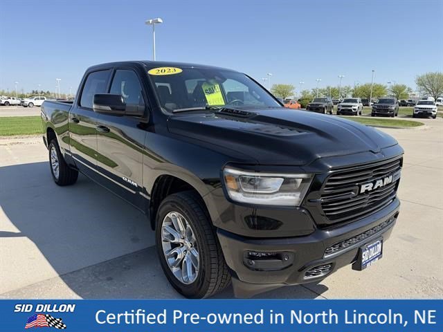 Used 2023 Diamond Black Crystal Pearlcoat Ram Laramie image 6