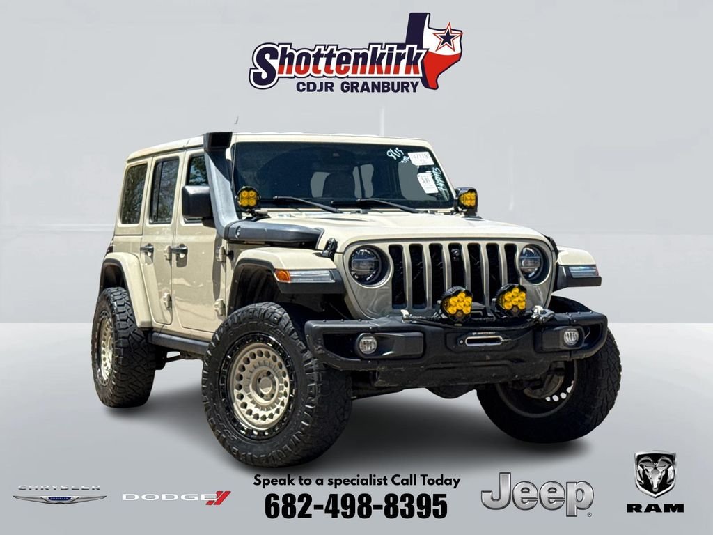 Used 2022 Beige Jeep Unlimited Rubicon 4xe image 1