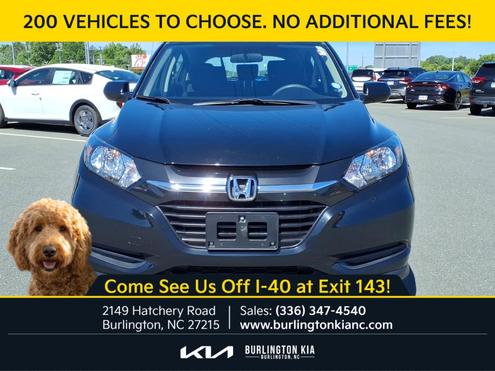Used 2017 Honda HR-V LX with VIN 3CZRU5H37HM716940 for sale in Burlington, NC