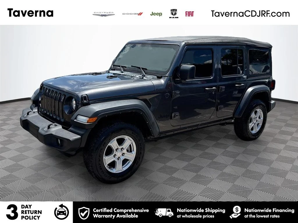 Used 2022 Gray Jeep Unlimited Sport S image 1