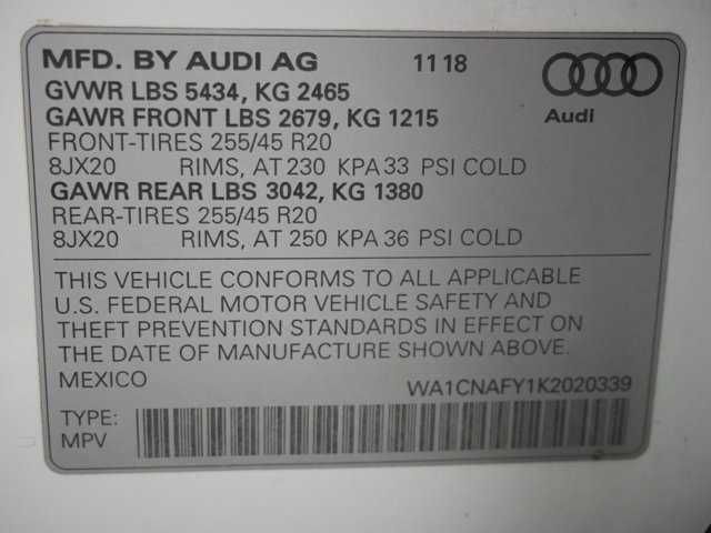 Used 2019 Ibis White Audi Prestige image 33