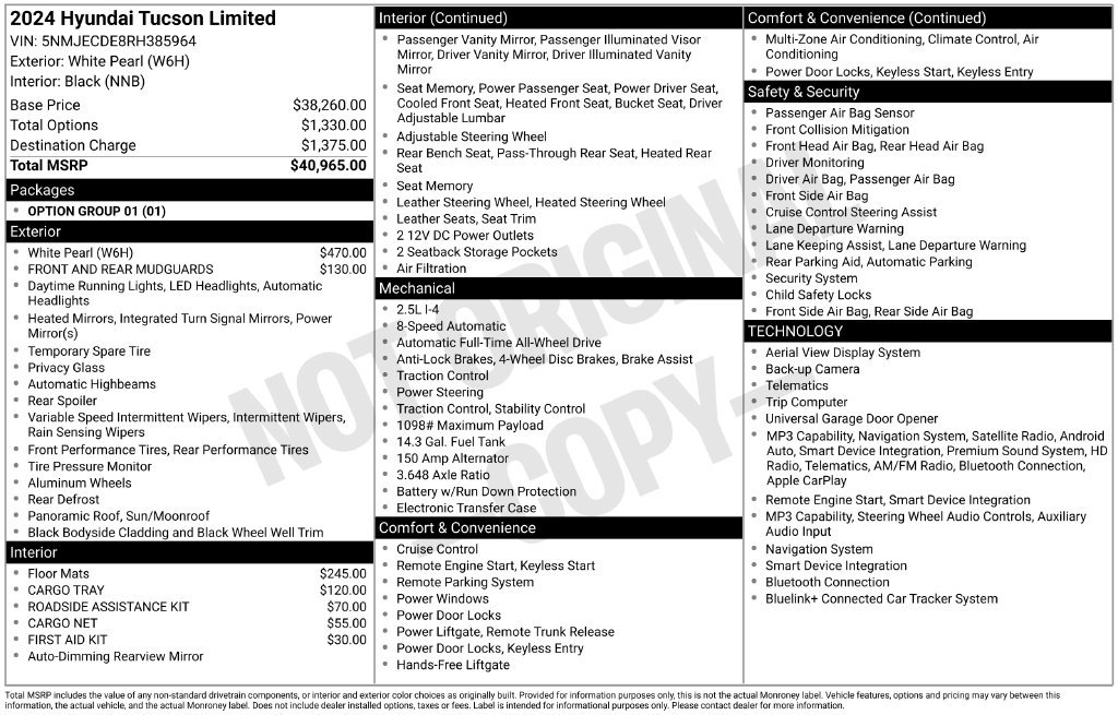 Used 2024 White Hyundai Limited image 4