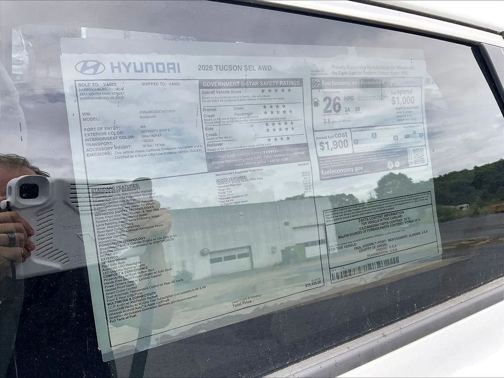 New 2026 White Hyundai SEL image 13