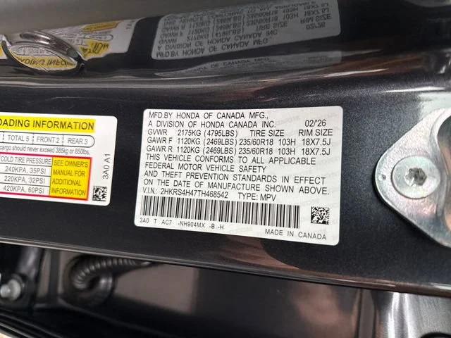 New 2026 Meteorite Gray Metallic Honda EX image 17