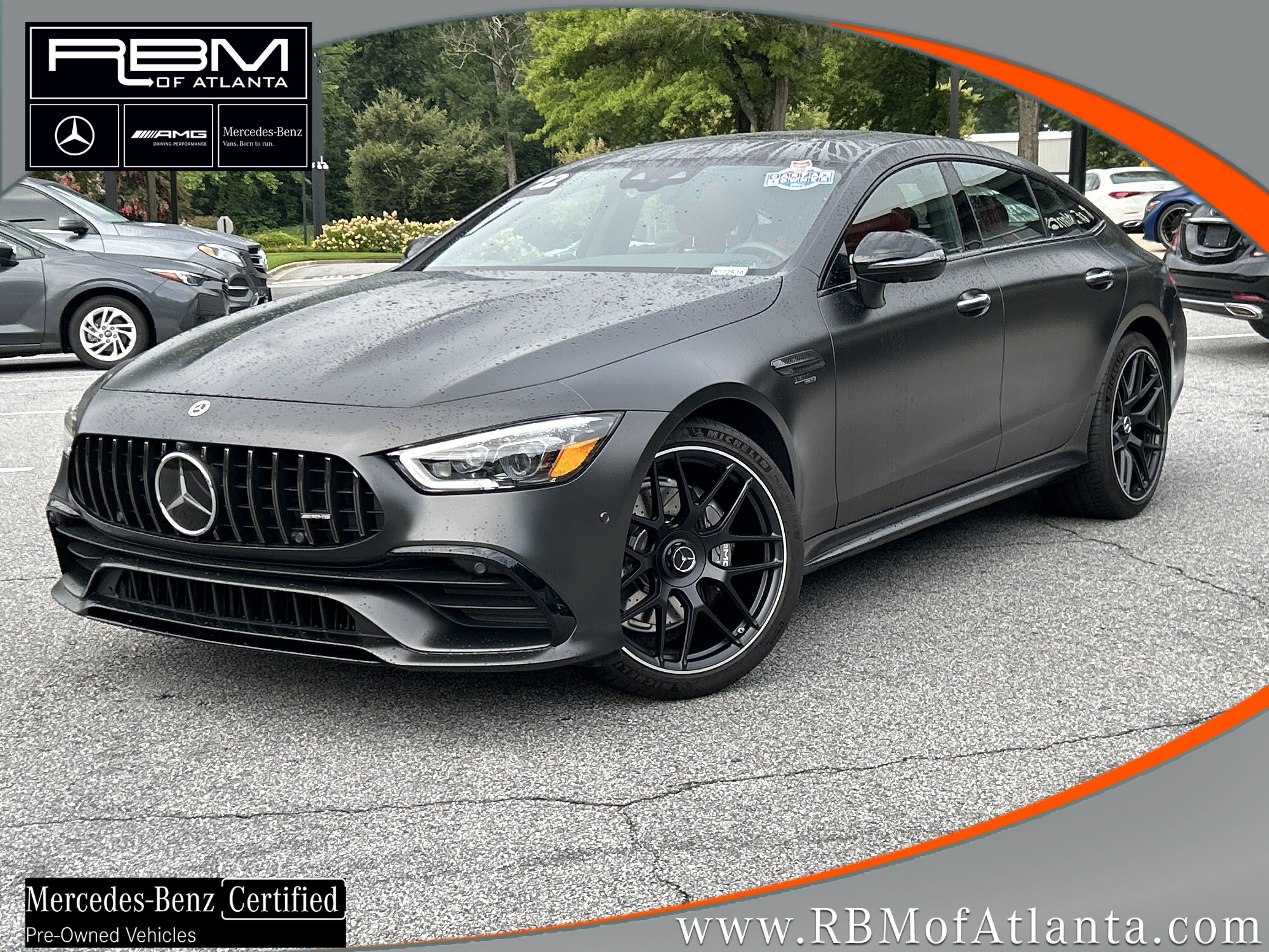 Certified Used 2022 MANUFAKTUR Graphite Grey Magno Mercedes-Benz AMG® GT 53 4-Door Coupe image 1
