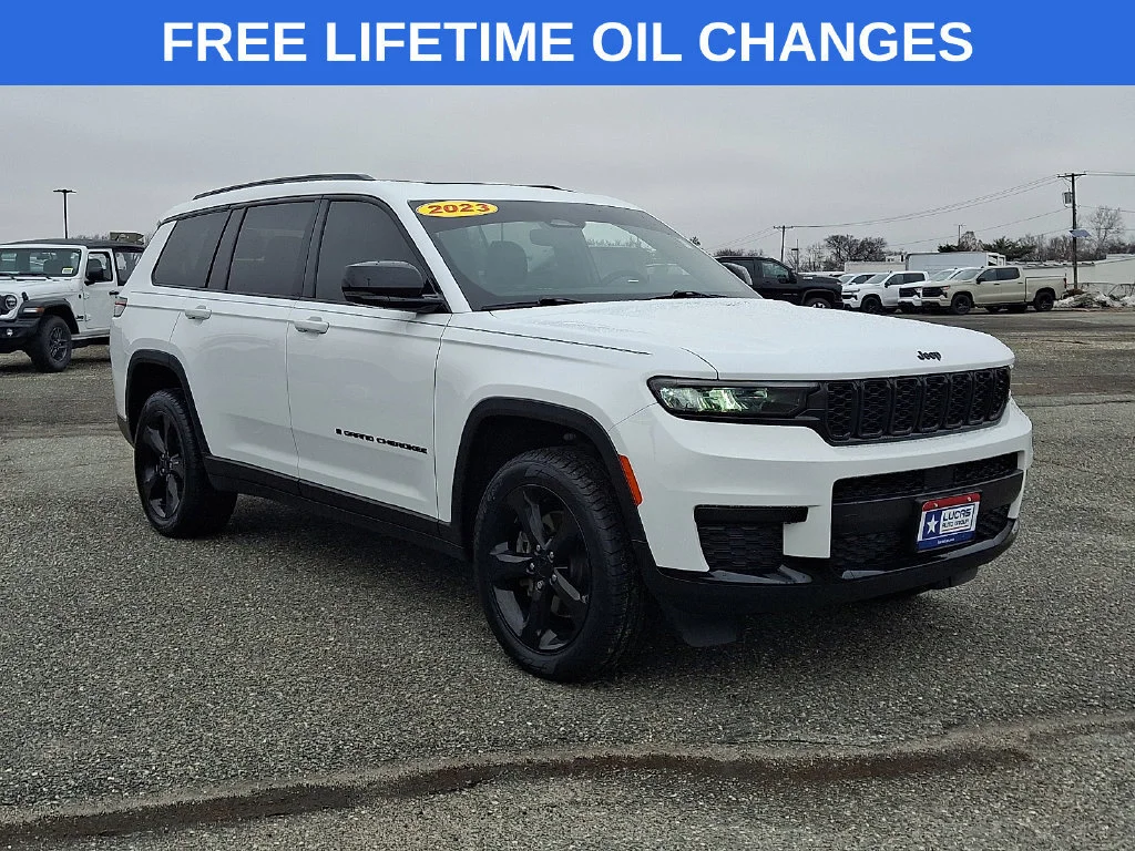 Used 2023 Bright White Clearcoat Jeep Altitude image 1