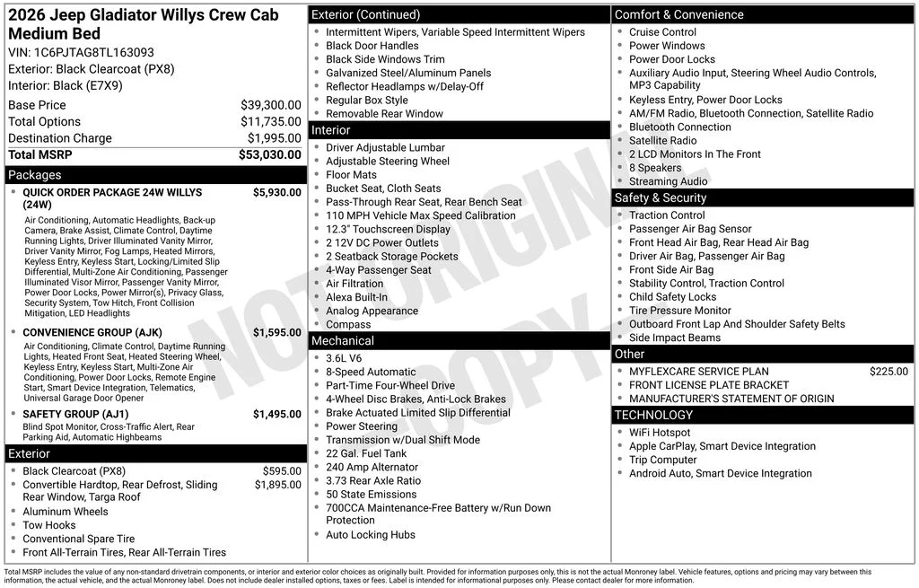 New 2026 Black Clearcoat Jeep Willys image 7