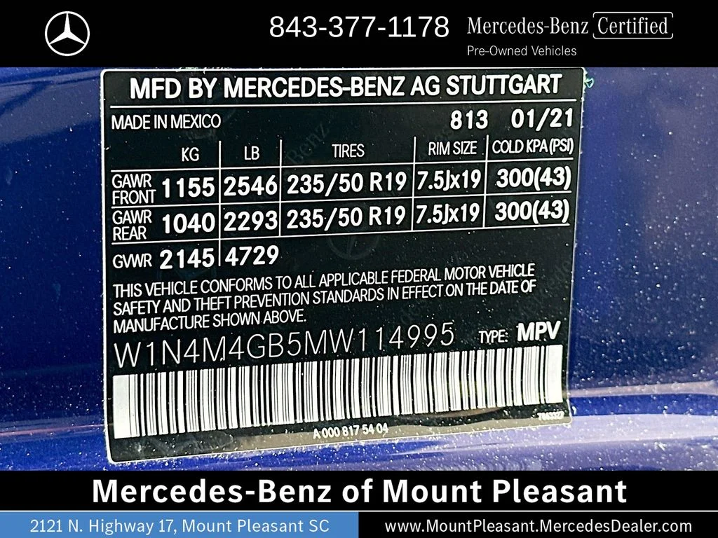 Used 2021 Blue Mercedes-Benz GLB 250 image 31