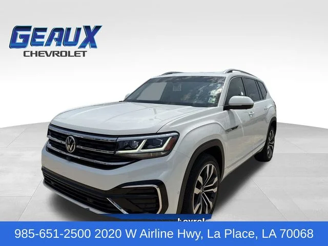 Used 2021 White Volkswagen 3.6L V6 SEL Premium R-Line image 1