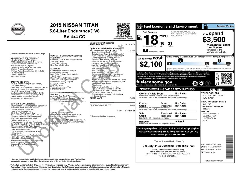 Used 2019 Silver Nissan SV image 2