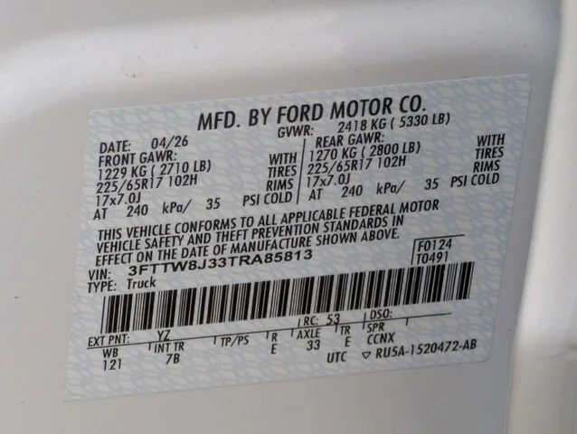 New 2026 Oxford White Ford XLT image 55