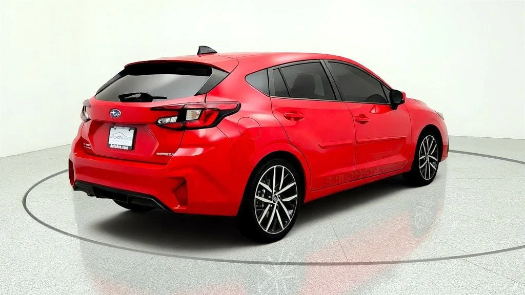 Used 2024 Pure Red Subaru Sport AWD w/ BSD/RCTA, All-Weather & Moonroof Pkg image 5