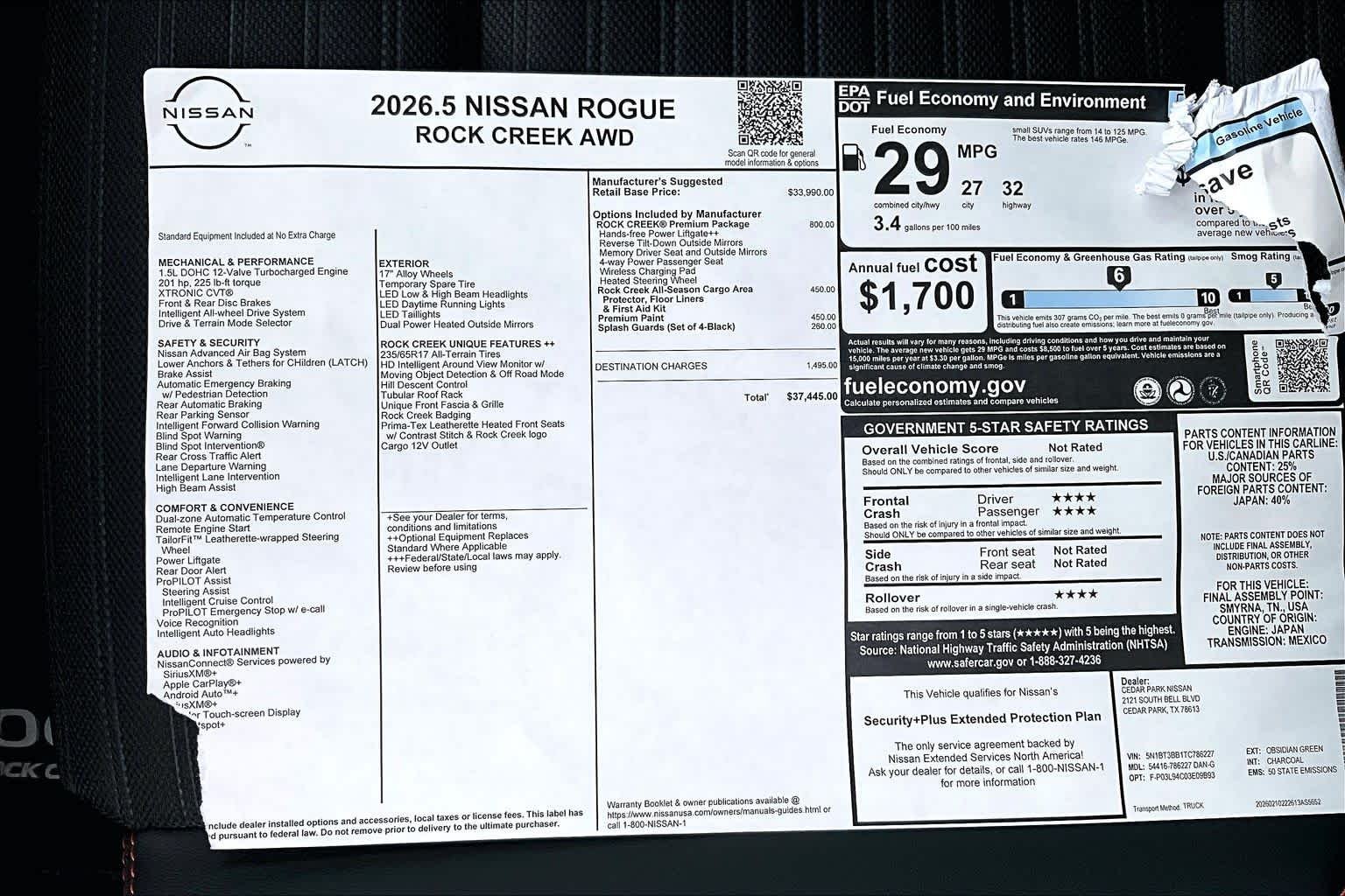 New 2026 Obsidian Green Nissan Rock Creek image 21