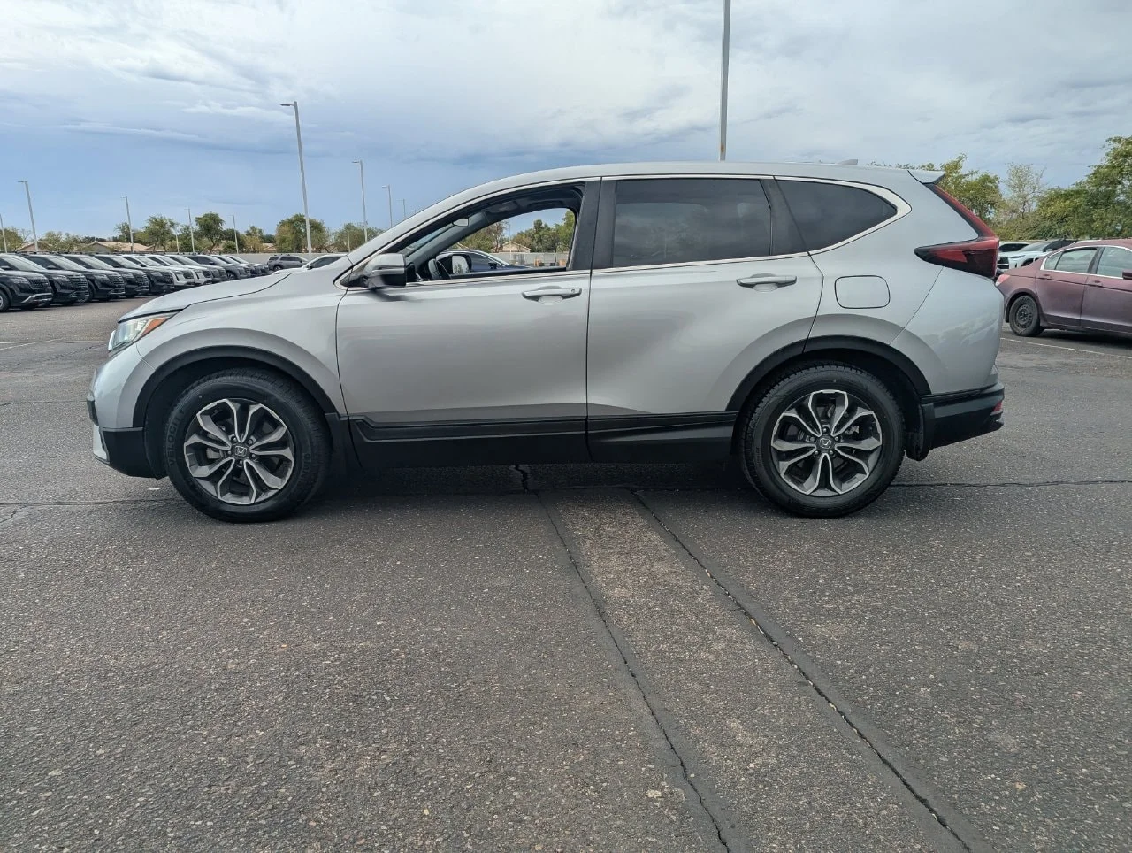 Used 2021 Lunar Silver Metallic Honda EX image 2