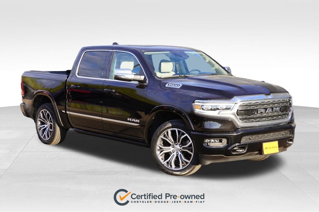 Certified Used 2024 Diamond Black Crystal Pearlcoat Ram Limited image 1
