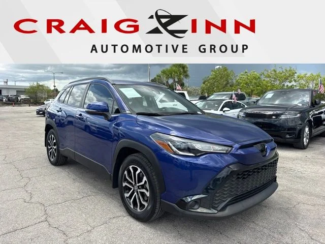 Used 2024 Blue Toyota Hybrid SE image 1