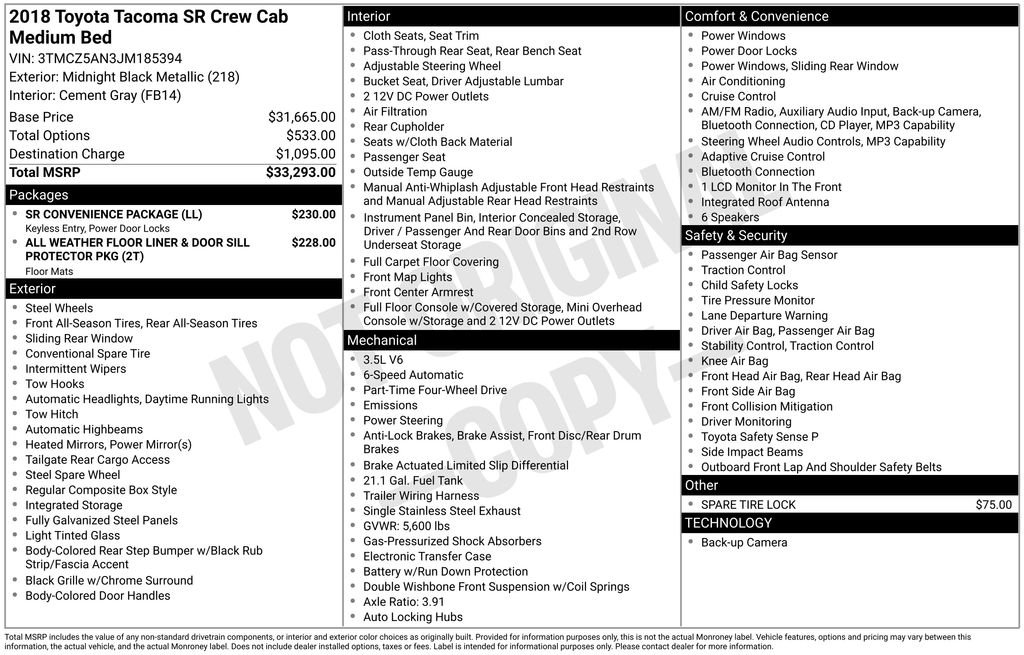 Used 2018 Black Toyota SR image 7