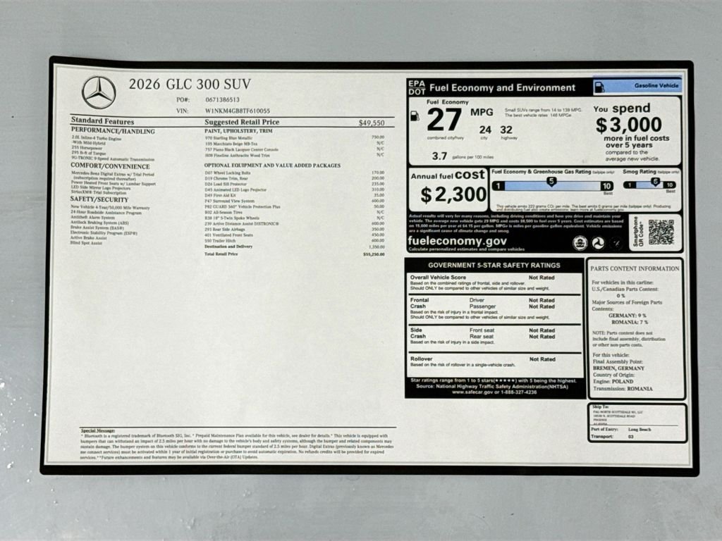 New 2026 Starling Blue Metallic Mercedes-Benz GLC 300 image 9