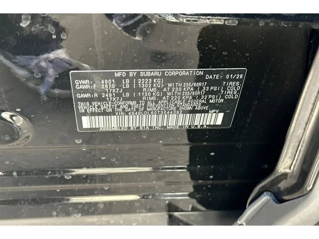New 2026 CRYSTAL BLACK SILICA Subaru Wilderness image 26
