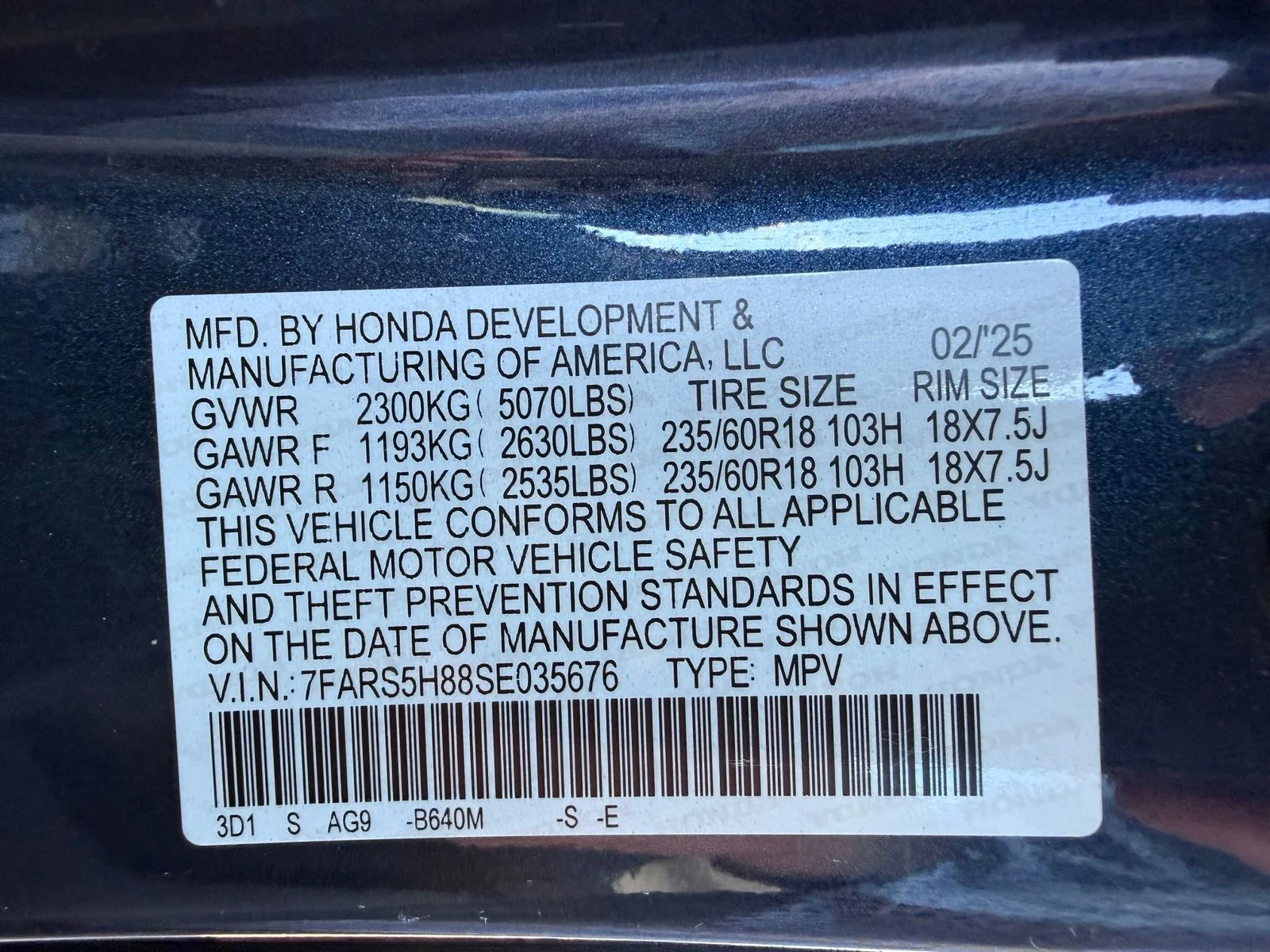 Certified Used 2025 Blue Honda Sport-L image 46