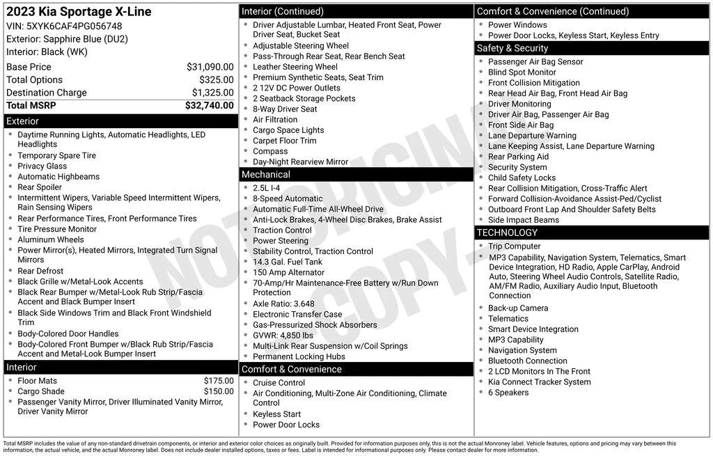 Used 2023 Blue Kia X-Line image 2