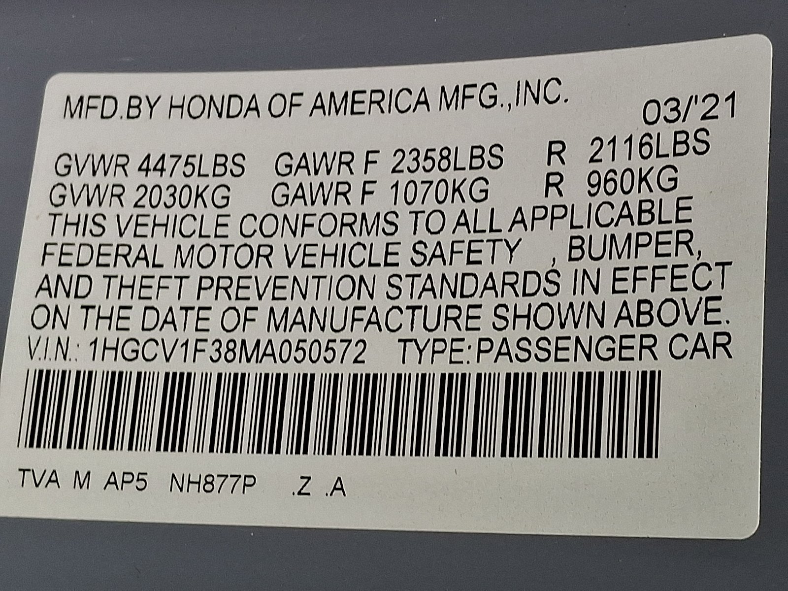 Used 2021 Still Night Pearl - BM Honda Sport image 25
