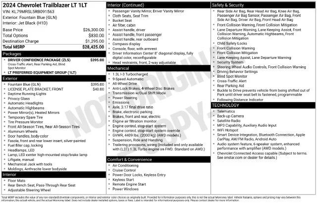 Used 2024 Blue Chevrolet LT image 2